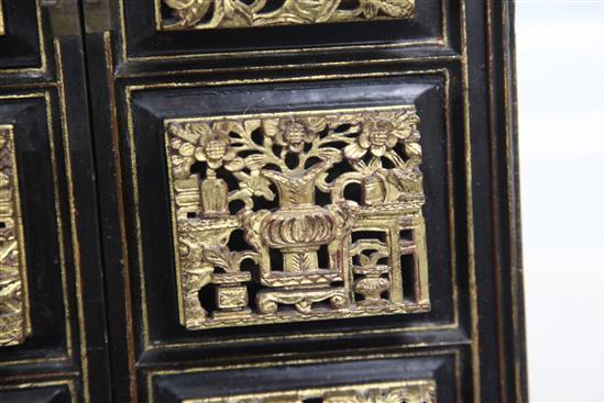 A Chinese gilt-decorated lacquer portable shrine, 19th century, height 44cm